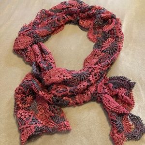 Glittery pink and light blue scarf